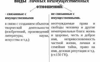 Какие существуют критерии для проведения систематизации личных неимущественных прав