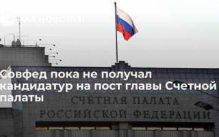 Почему не назначают председателя счетной палаты рф