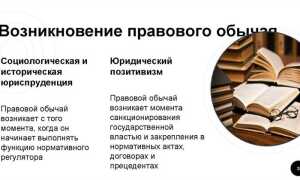 Правовой обычай как источник права
