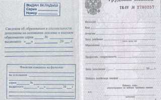 Зачем вкладыш в трудовую книжку