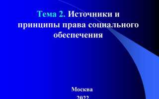 Международные акты как источники права социального обеспечения