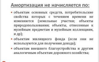Основные средства которые не подлежат амортизации