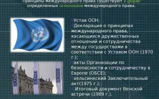 Принципы международного права где закреплены