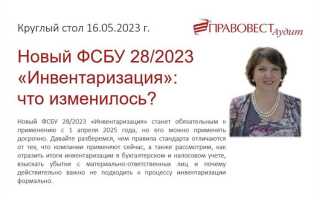 Фсбу 28 2023 инвентаризация что нового