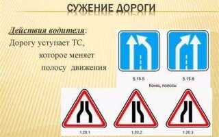 Сужение дороги кто должен уступить дорогу согласно пдд