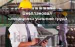 Когда должна проводиться внеплановая специальная оценка условий труда
