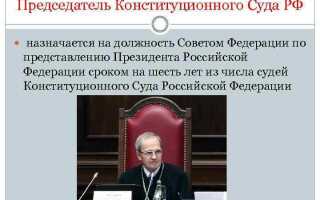 Кто назначает председателя конституционного суда рф