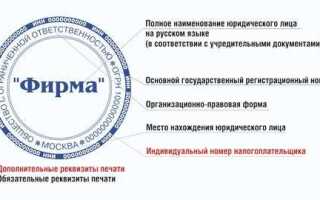 Что должно быть на печати ооо обязательно