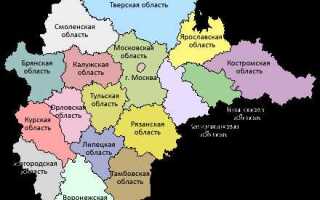 Какие города входят в центральный федеральный округ