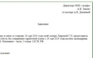 За сколько дней писать заявление на отпуск за свой счет