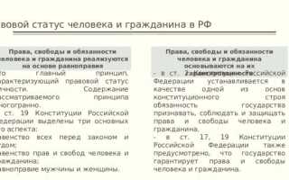 Что составляет правовой статус гражданина