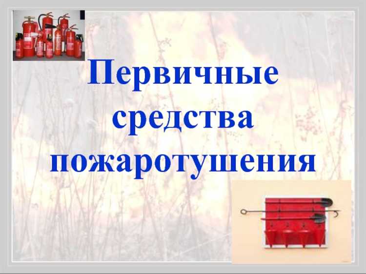 Размещение первичных средств пожаротушения на транспорте
