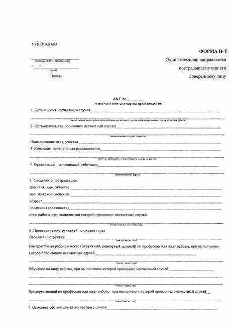 Ответственные лица и меры при нарушении сроков хранения акта Н 1