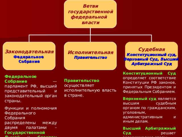 Федеральное собрание к какой ветви власти