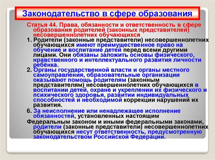 Ответственность за нарушение образовательного законодательства