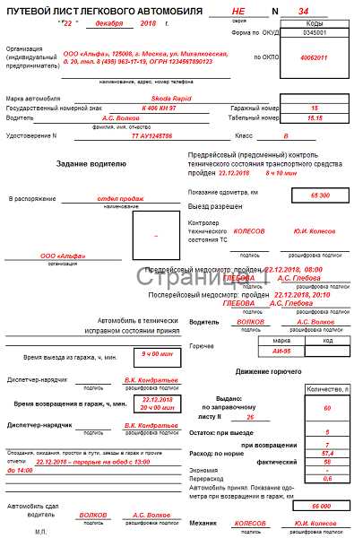 Как избежать штрафов за неверные данные в путевом листе?