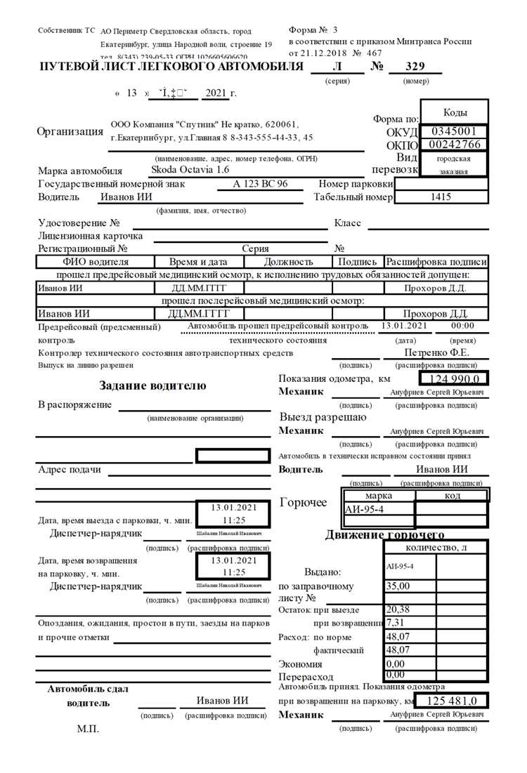 Какие ошибки в путевом листе могут привести к наказанию?