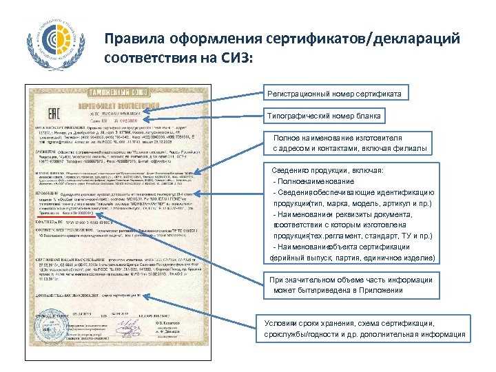 Номер сертификата или декларации соответствия сиз где взять