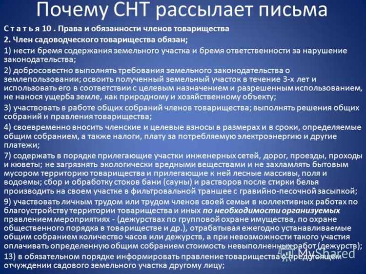 Какие документы должны быть у снт