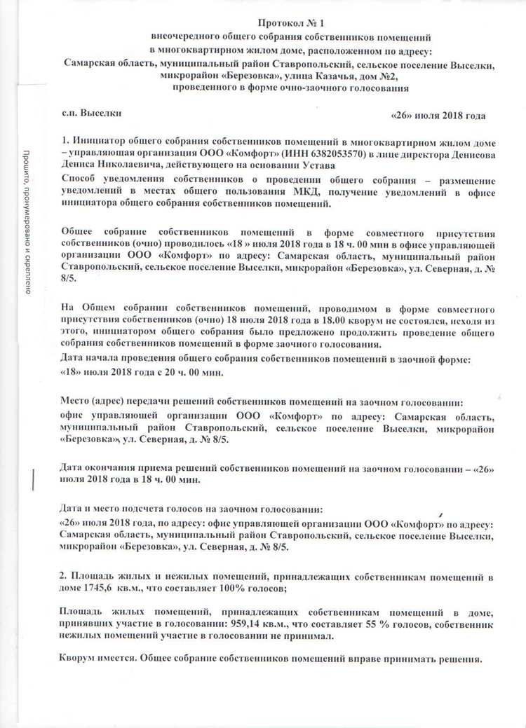 Форма и структура записи особого мнения