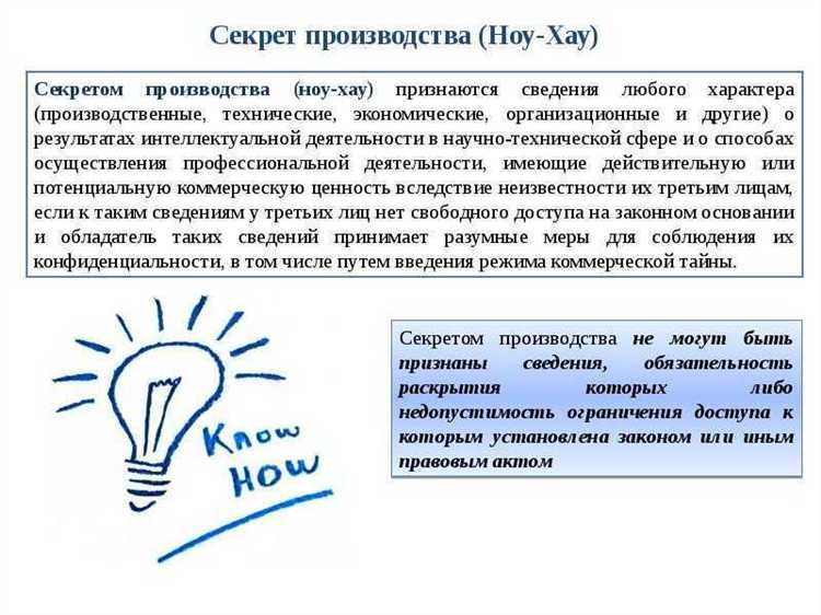 Пример ноу хау как объект интеллектуальной собственности