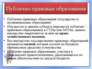 Юридические ограничения на использование имущества публичных образований